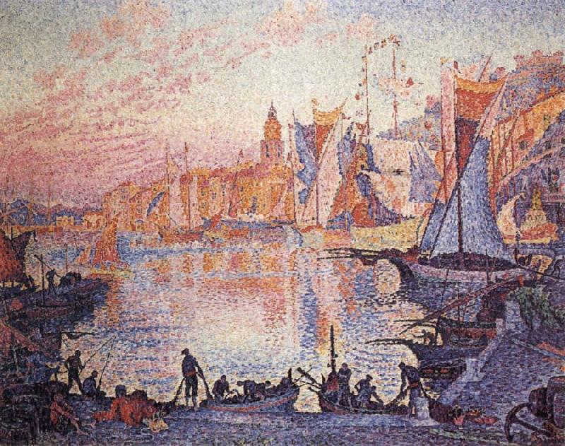 Paul Signac The Port of Saint-Tropez Norge oil painting art